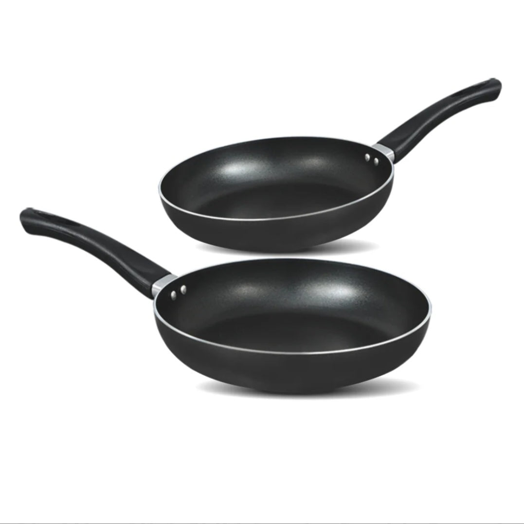 Chef Non Stick 2MM Combo Double Round Frypan 22 cm and 26cm