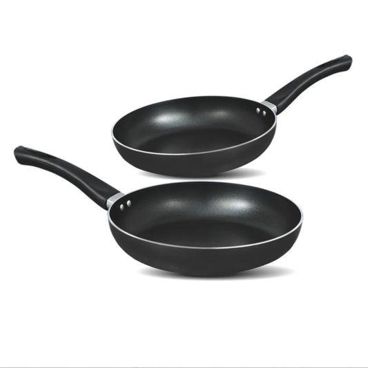 Chef Non Stick 2MM Combo Double Round Frypan 22 cm and 26cm