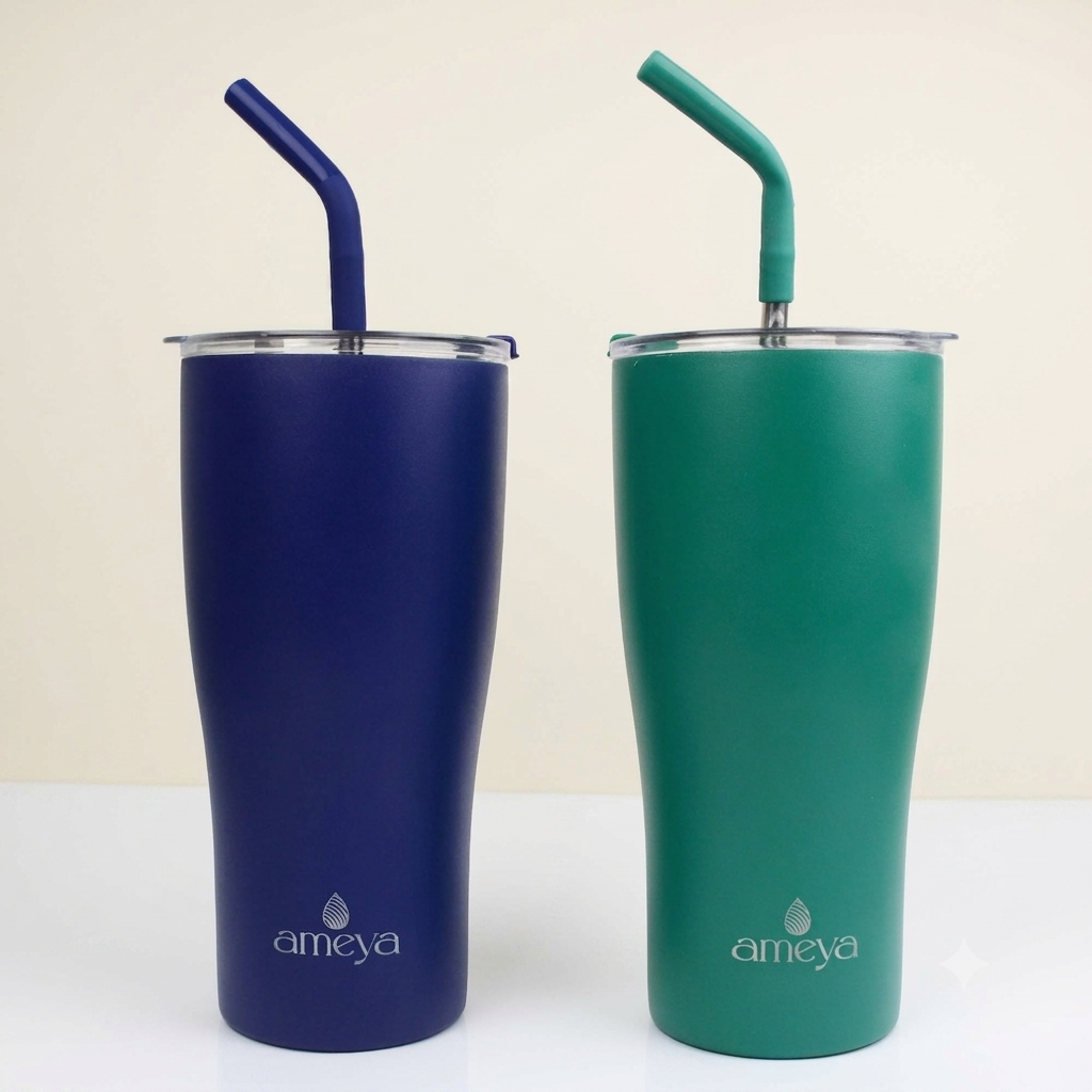 Food Grade Stainless Steel Vacuum Mug with Straw Zhejiang Vacuum Cup 900ML