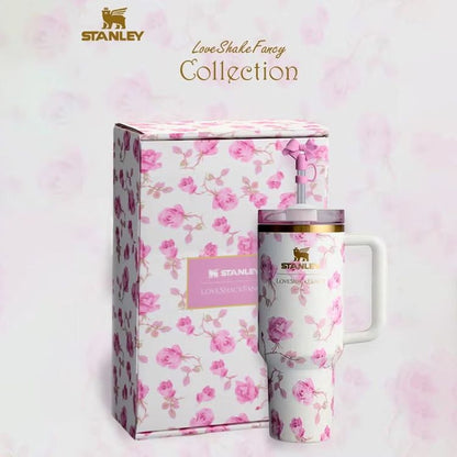 Floral Stanley Cup Stainless Steel Vacuum Insulated Tumbler Ice Coffee Cup