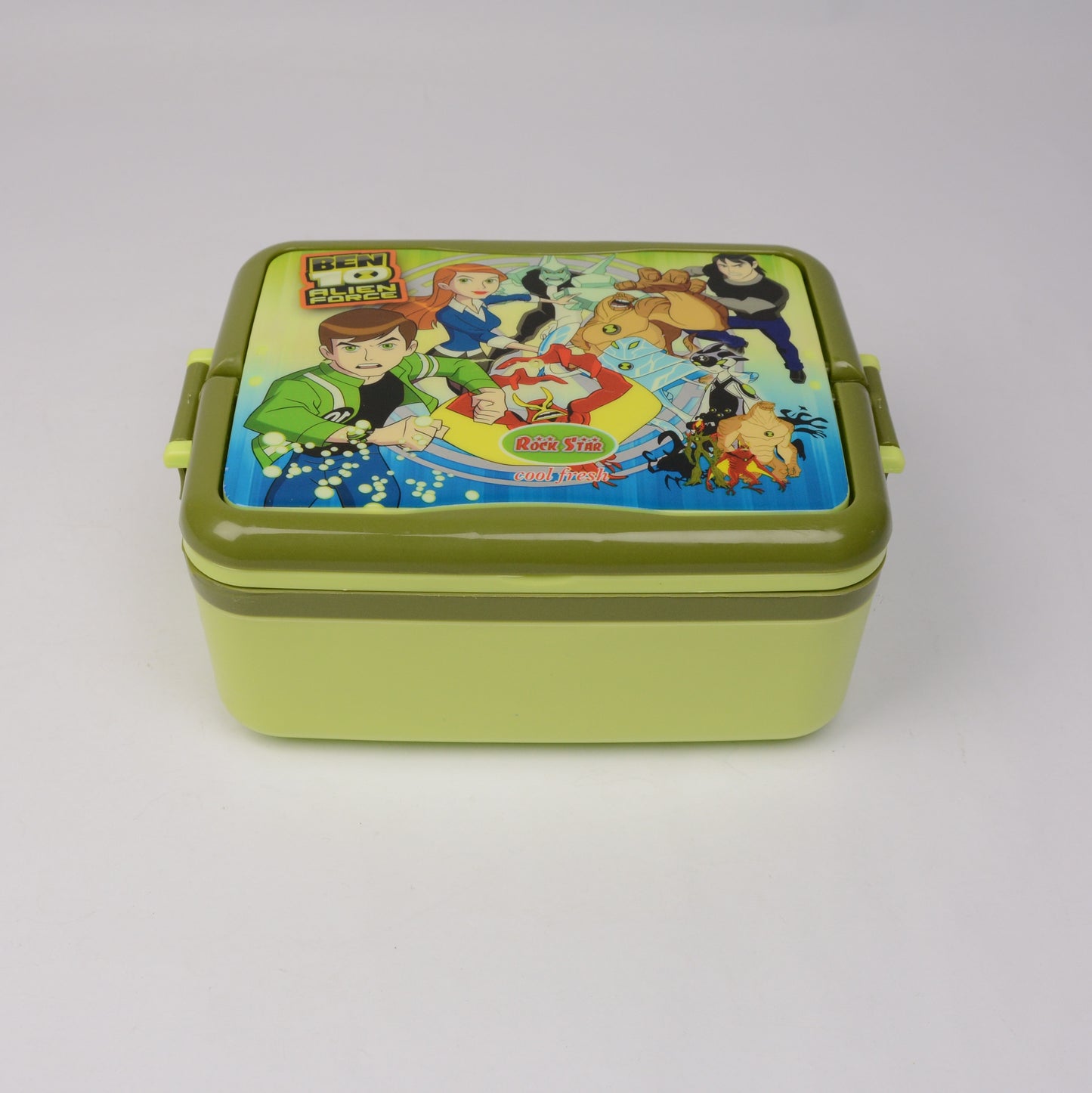 Ben 10 .3 Partitions Lunch box With Fog and Spoon