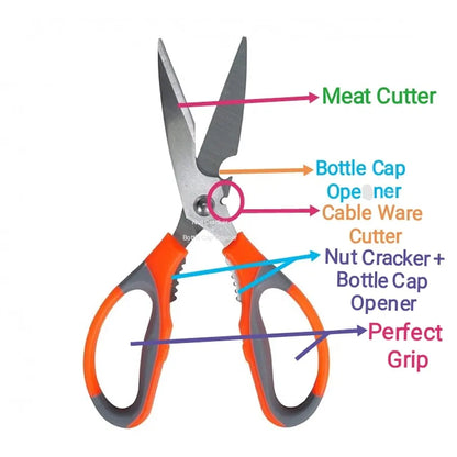 Kitchen Master Vegetable Cutter Extra Sharp Stainless Steel With 5 Blade Scissor & Cover