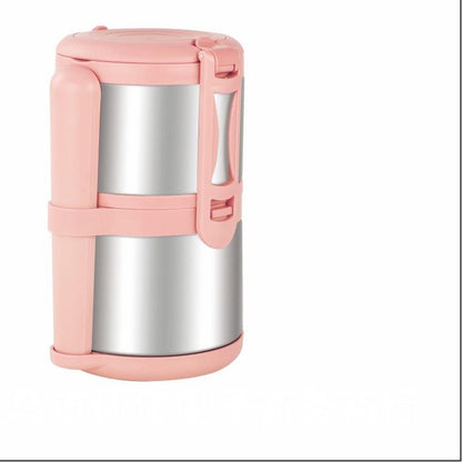 1 tier 850ml Vacuum Thermo Food jar 2 tiers 1400ml Stainless Steel Food Warmer Thermos Food container round hot lunch box