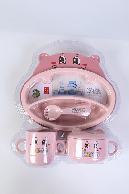 Children's Kid Eating Tableware Set Children Dinnerware Set Kids Tableware With Bowl Plate Cup Cutlery Set